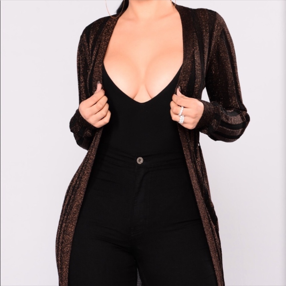 Fashion Nova Bronze Cardigan